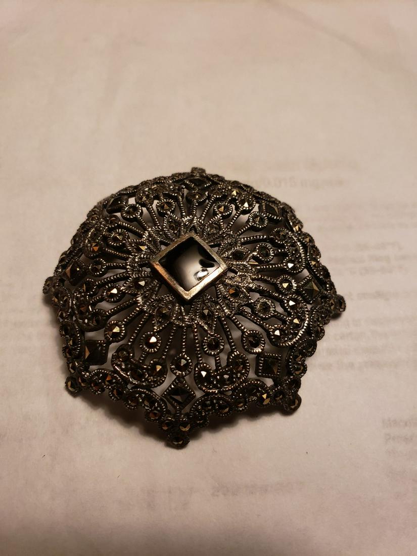 Large sterling silver brooch (1 of 1)
