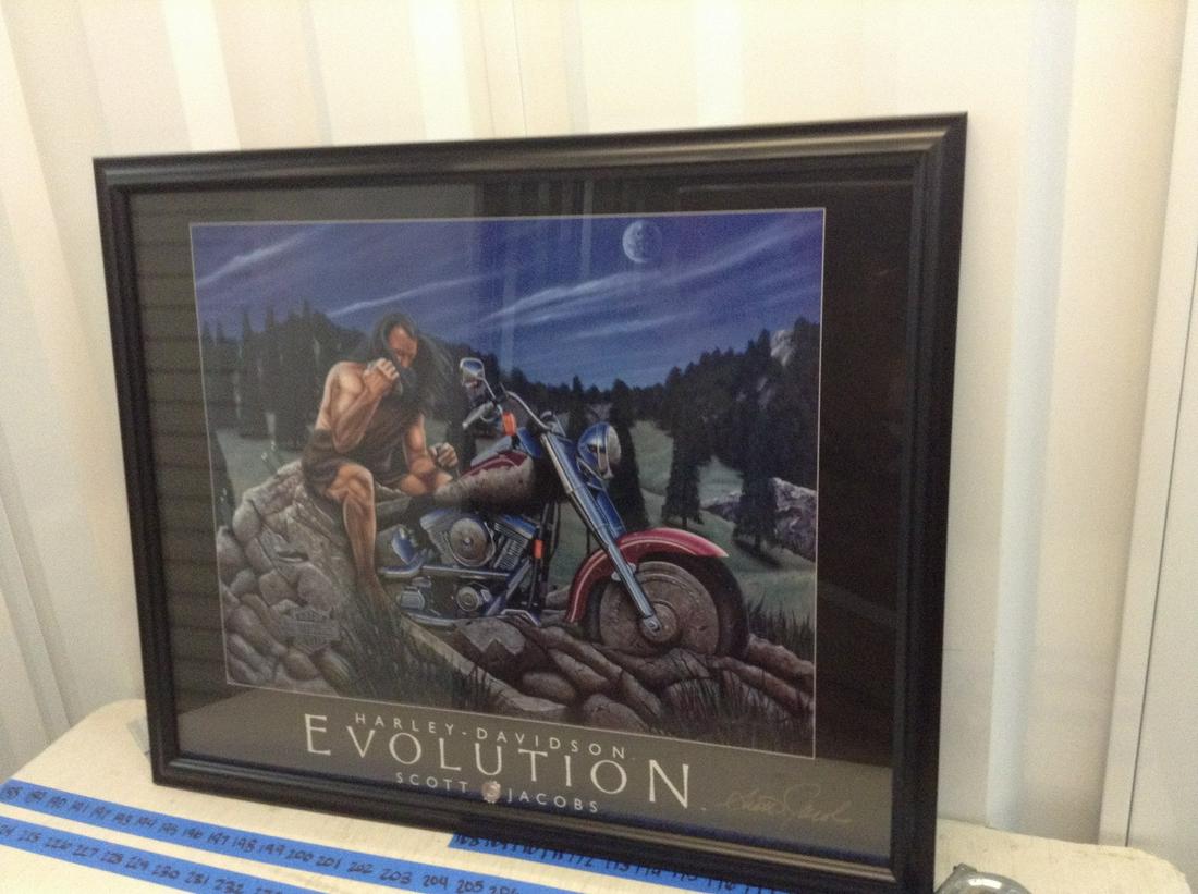 harley davidson evolution scott jacobs signed print (1 of 1)