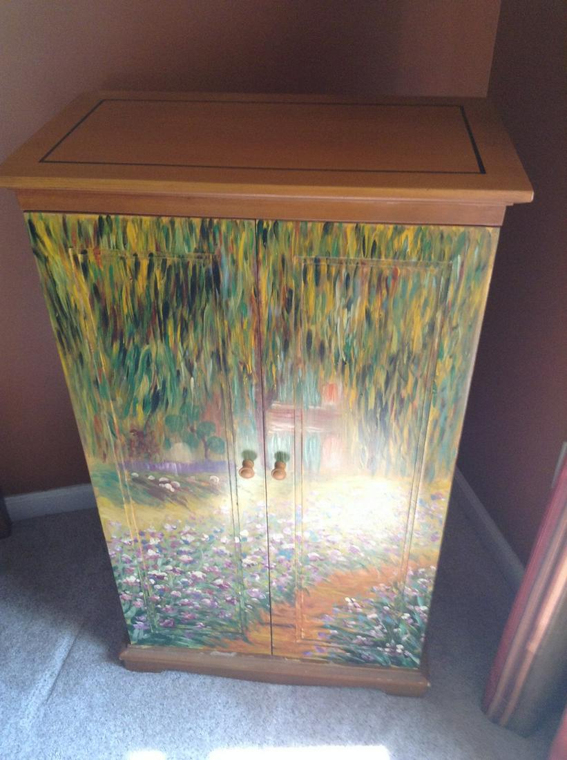 cd holder hand painted folk art 41x14x24 (1 of 1)