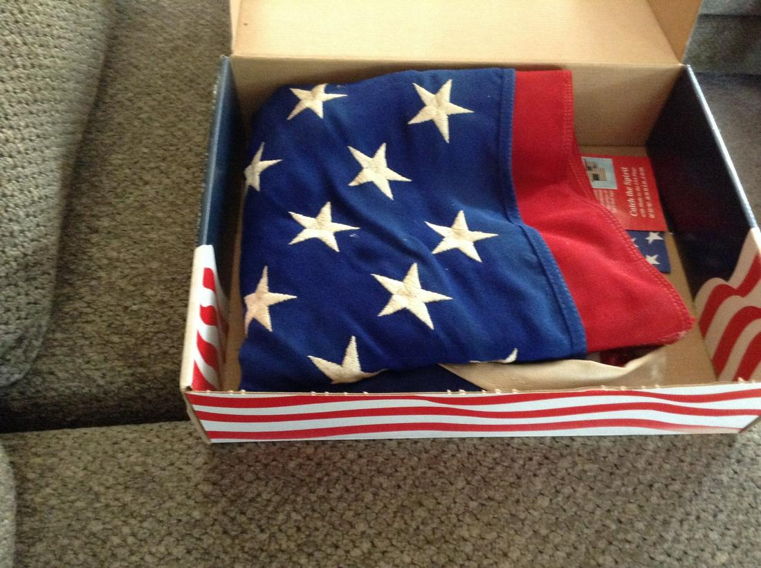 american flag in the box: american flag in the box