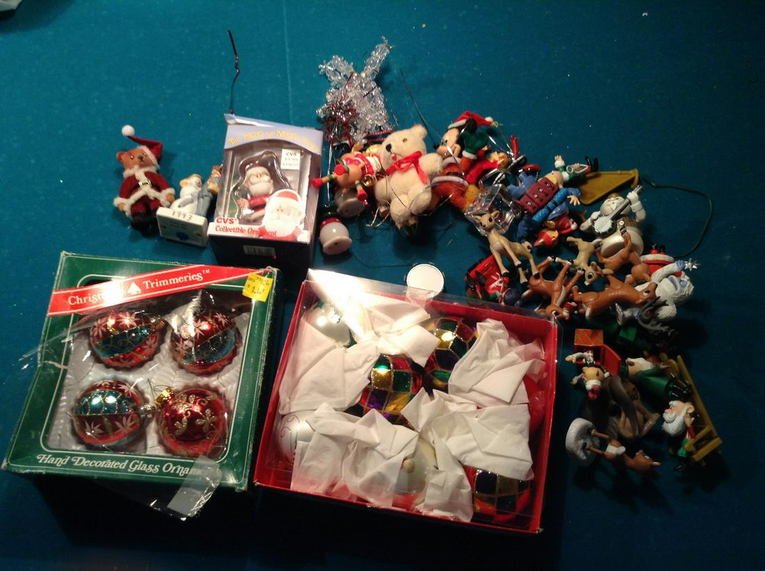 lot of rudolph figures, christmas ornaments and more: lot of rudolph figures, christmas ornaments and more