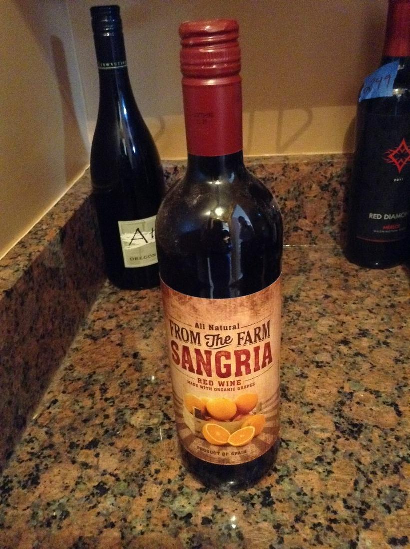 from the farm sangria red wine: Any contents in bottle is Free; You are bidding on the bottle & unbroken tax stamp