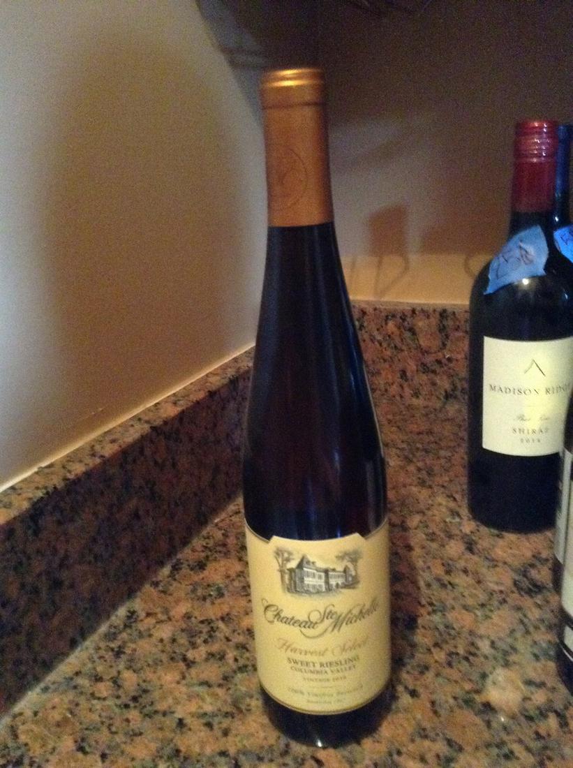 chateau ste michelle harvest select sweet riesling: Any contents in bottle is Free; You are bidding on the bottle & unbroken tax stamp