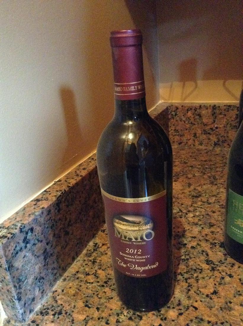 mayo 2012 sonoma country white wine: Any contents in bottle is Free; You are bidding on the bottle & unbroken tax stamp