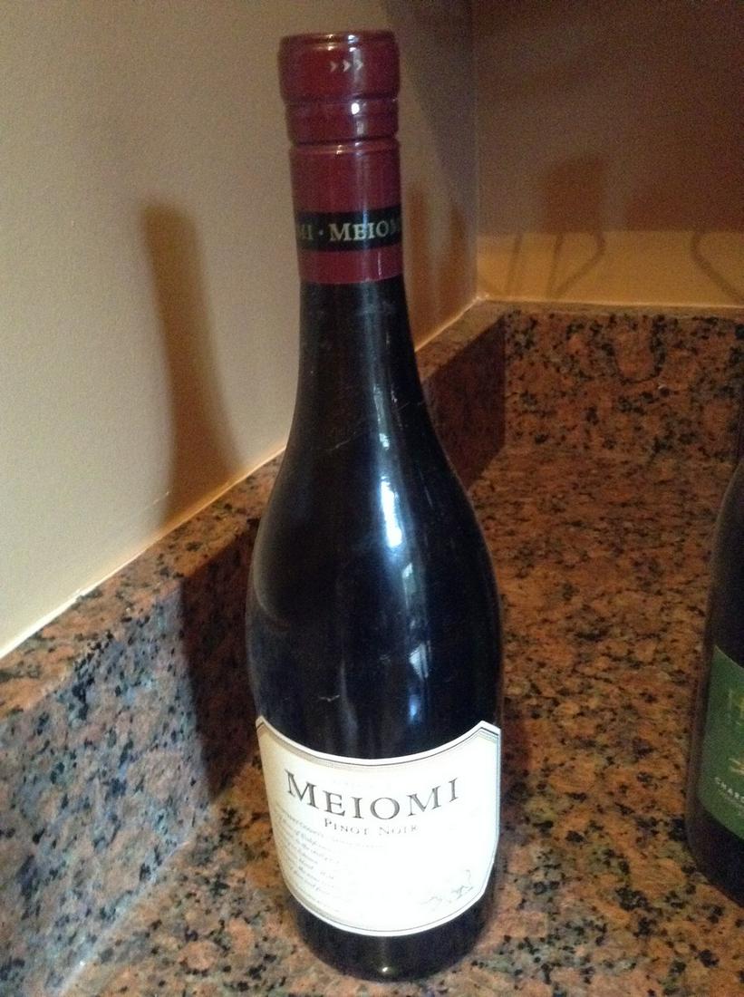 meiomi pinot noir: Any contents in bottle is Free; You are bidding on the bottle & unbroken tax stamp