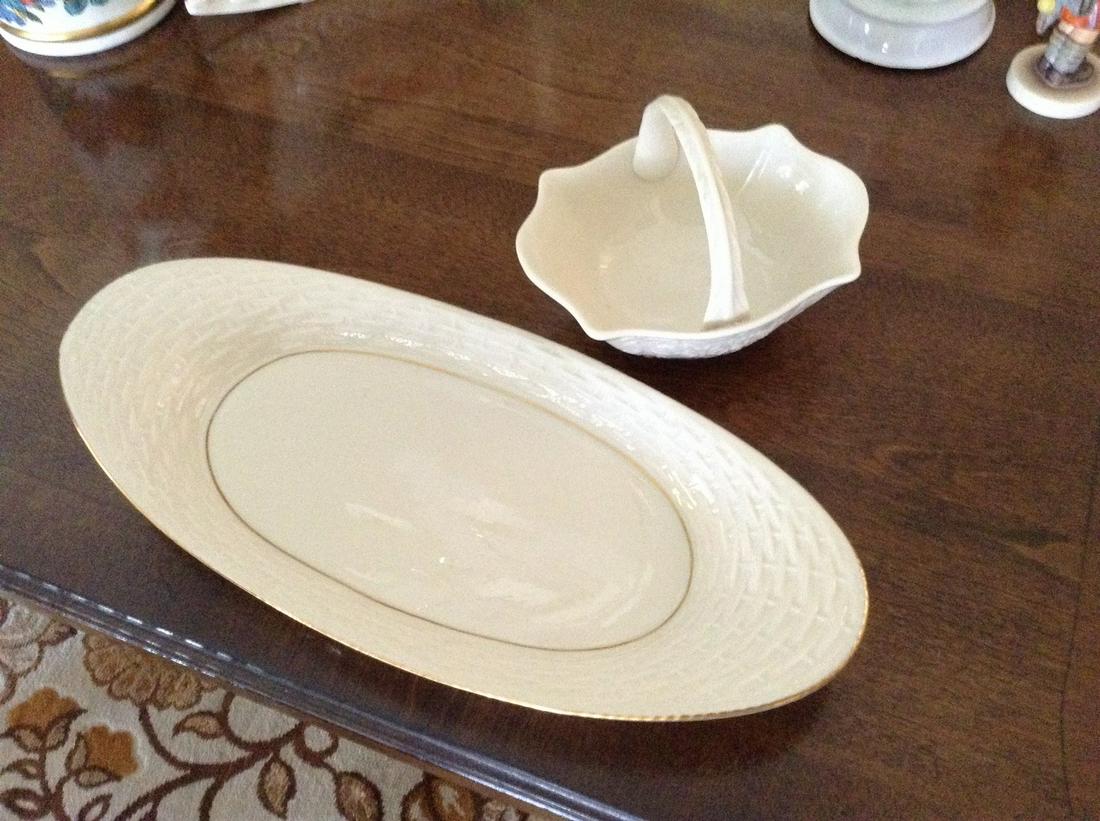 lenox basket and serving plate (1 of 1)