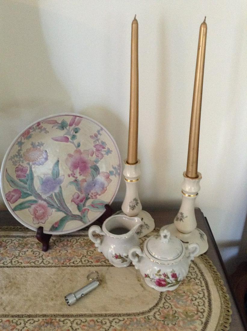 lot of lenox candlesticks dishes and more: lot of lenox candlesticks dishes and more