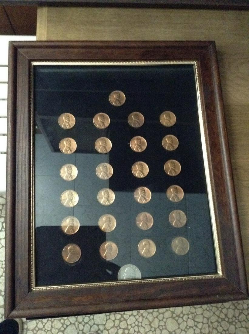 mounted 1950-1960s pennies (1 of 1)
