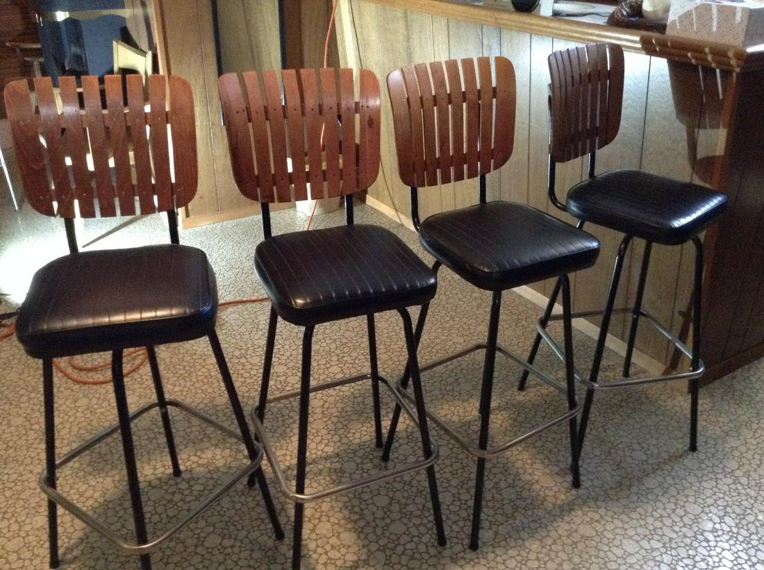 four mcm bar stools (1 of 1)