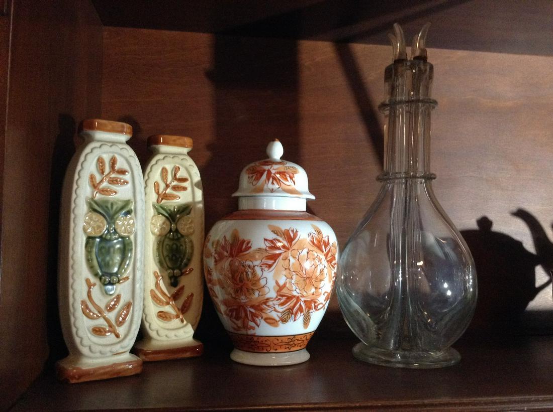 large lot of vintage covered jars and more (1 of 1)