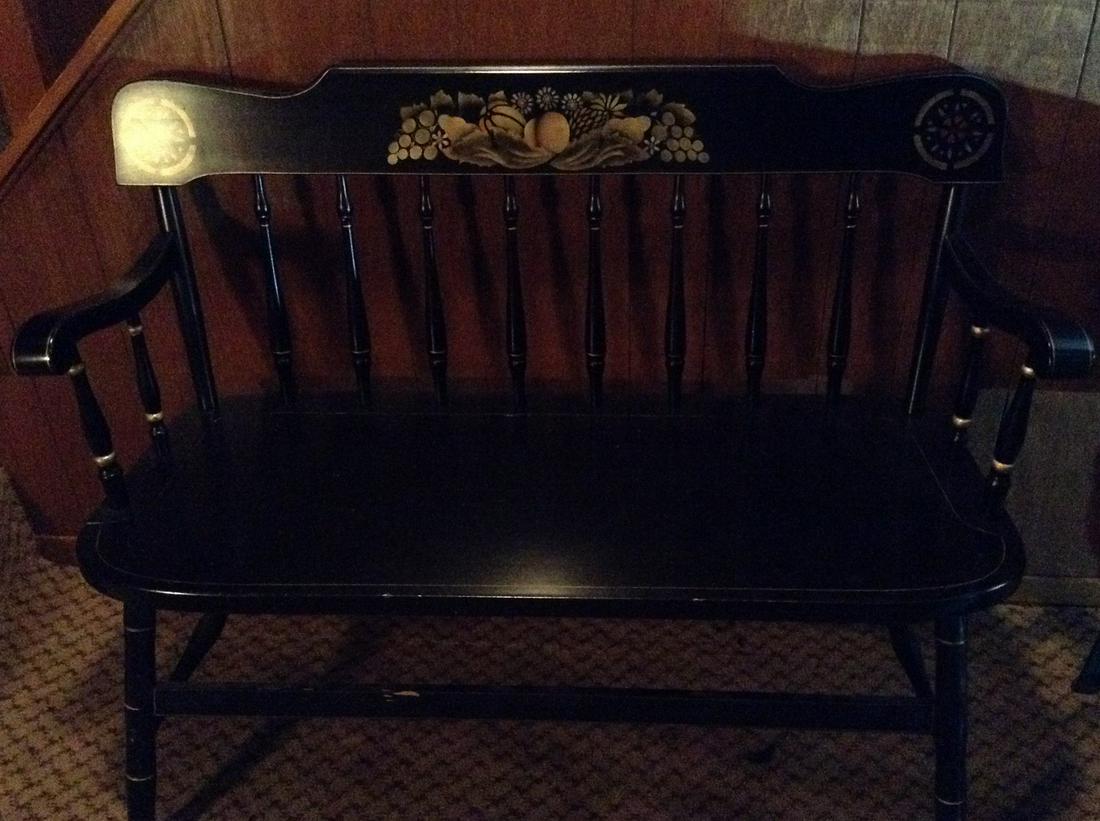 stenciled bench 43" across: stenciled bench 43" across