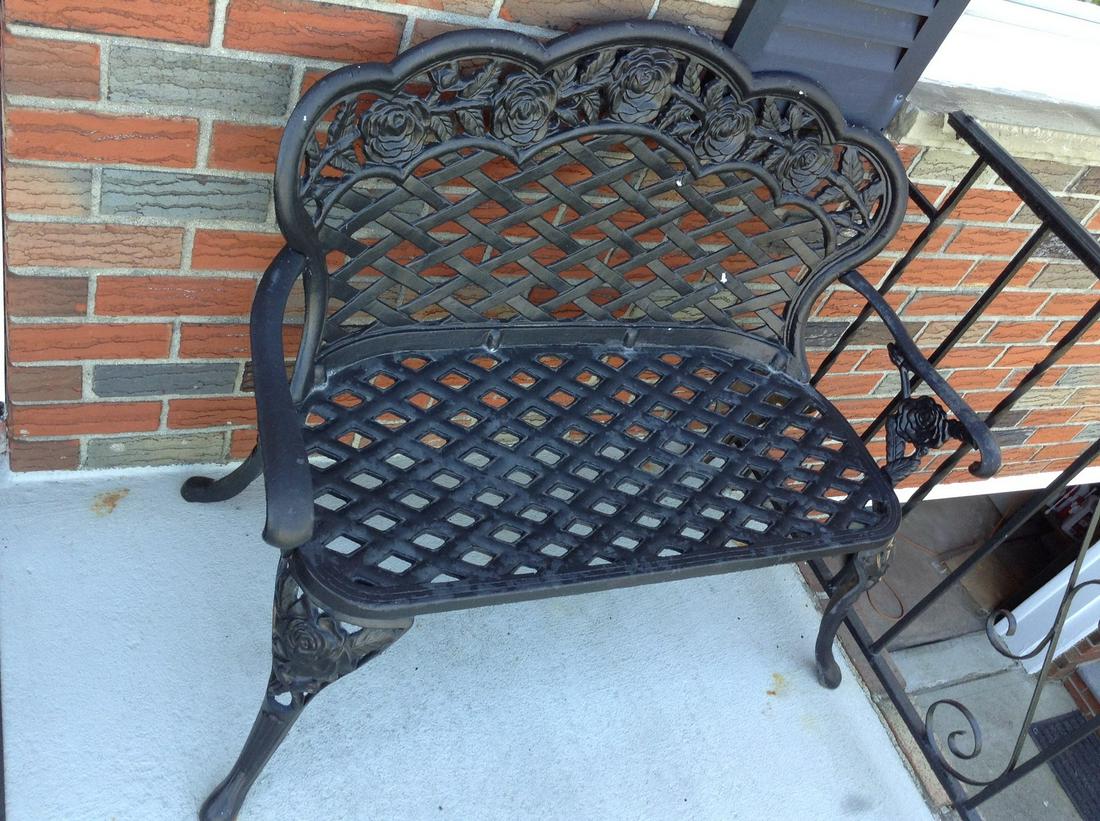 metal bench: metal bench