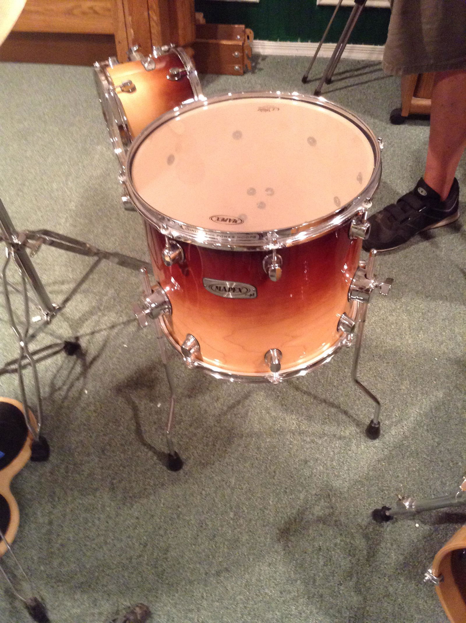 mapex drum and stand with 2.3 mm power hoop 13": mapex drum and stand with 2.3 mm power hoop 13"