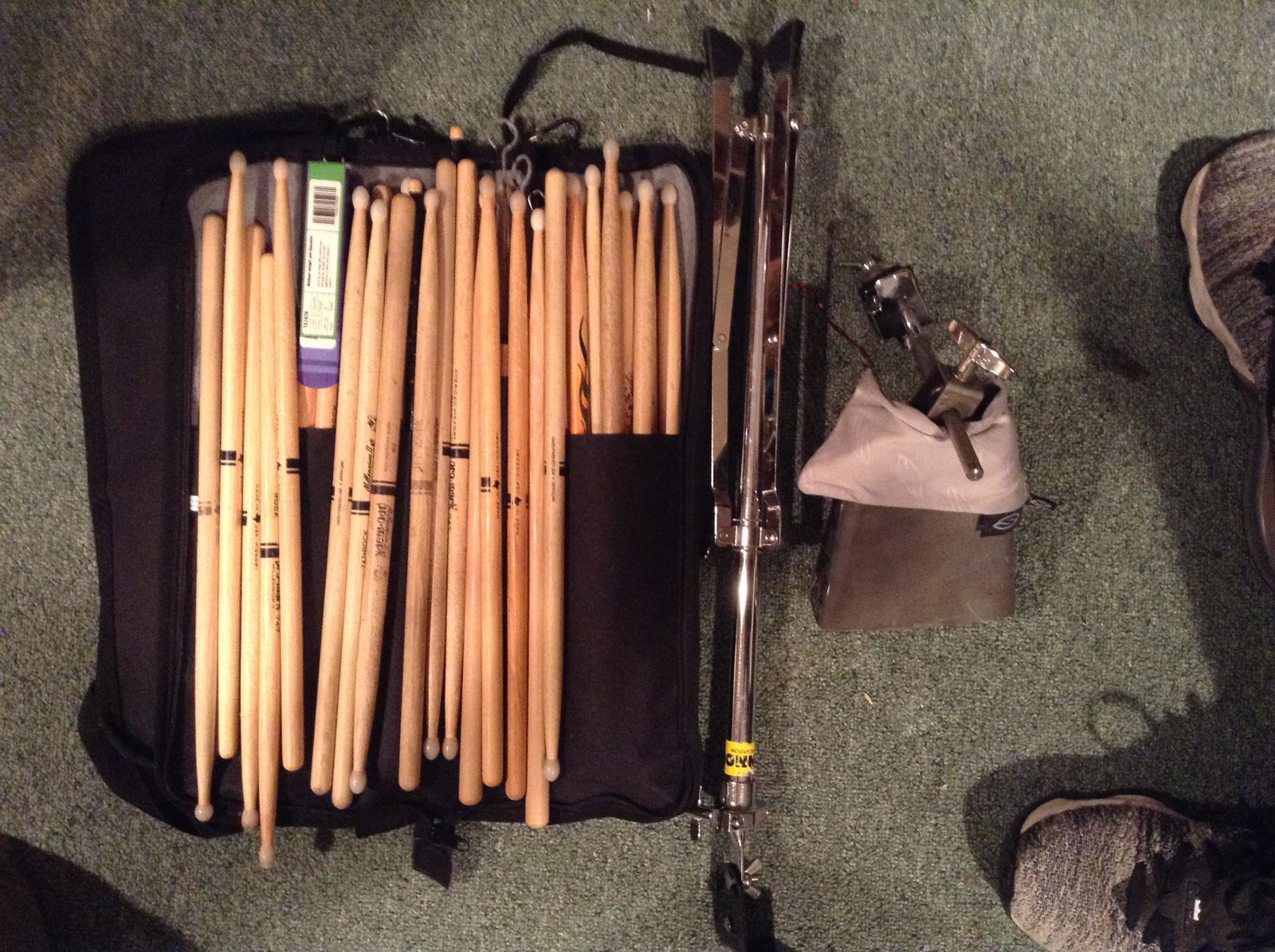 remco drum bell, drum stand, hickory made in usa: remco drum bell, drum stand, hickory made in usa drumsticks