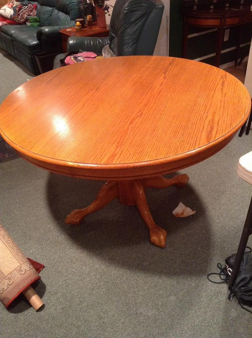 Wooden Kitchen Table: 48 Inches Across