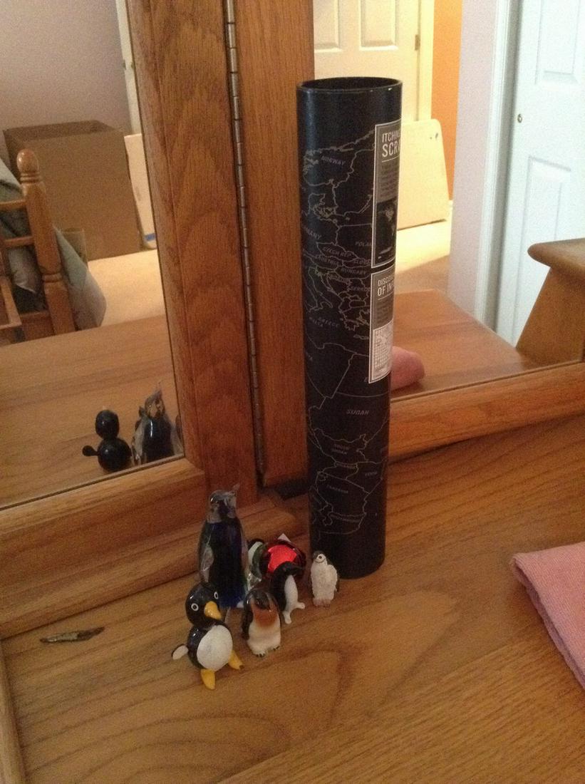 Penguin Figures And Scratch It Map: Penguin Figures And Scratch It Map