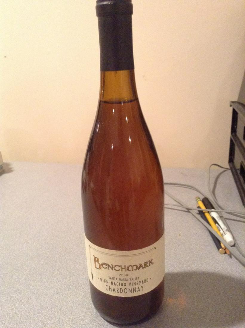 Benchmark Santa Maria Valley Bien Nacido Vineyard: 750ml Any contents in bottle is Free; You are bidding on the bottle & unbroken tax stamp