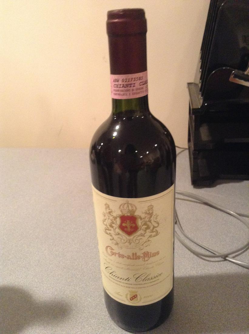 Chianti Classico Corte-Alle-Mine: 750ml Any contents in bottle is Free; You are bidding on the bottle & unbroken tax stamp