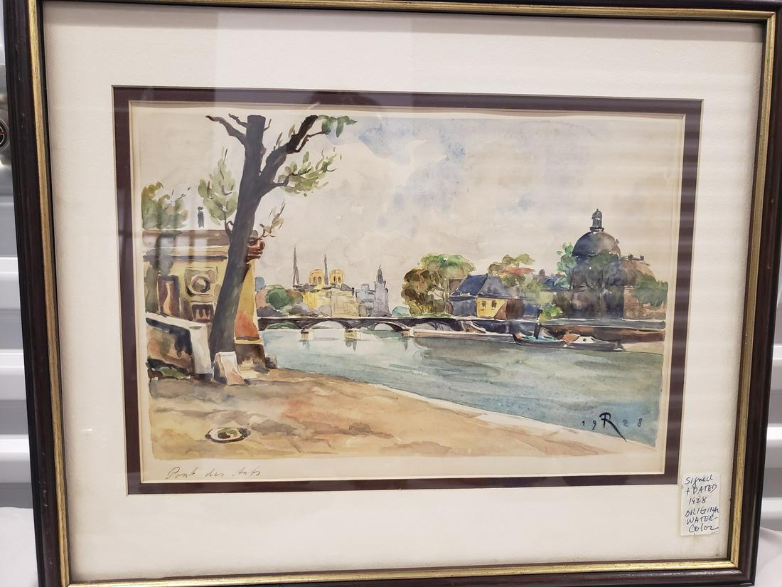 Signed and dated 1928 Original water color framed (1 of 1)