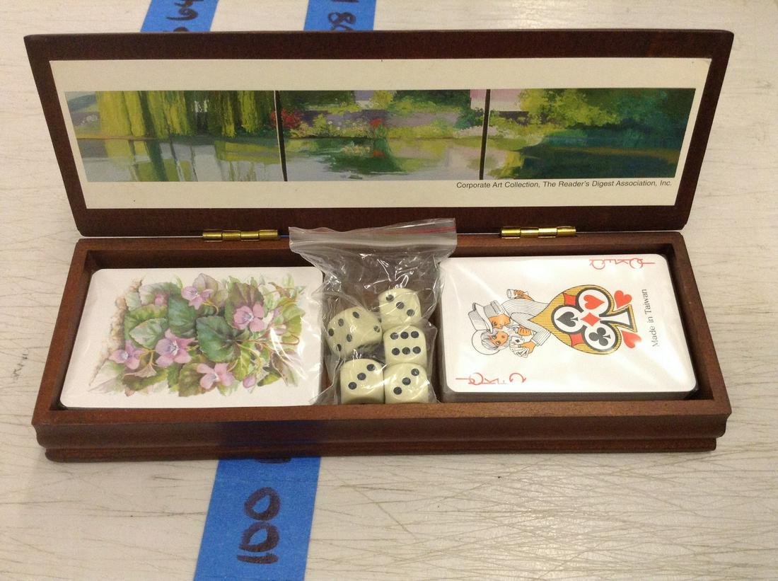 vintage card and dice game set never used: vintage card and dice game set never used