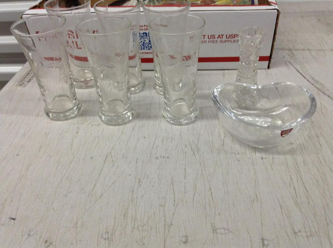 Etched Juice Glasses, Orrefors, And More: Etched Juice Glasses, Orrefors, And More