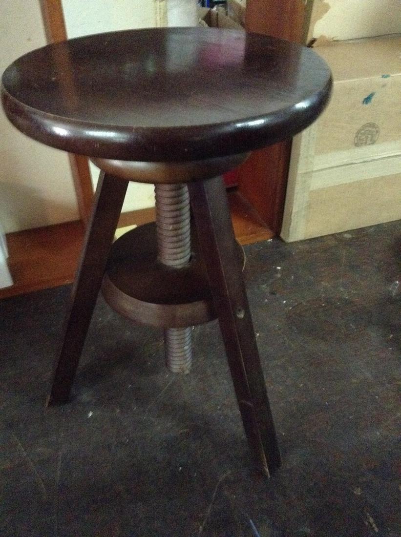 wooden piano stool: wooden piano stool