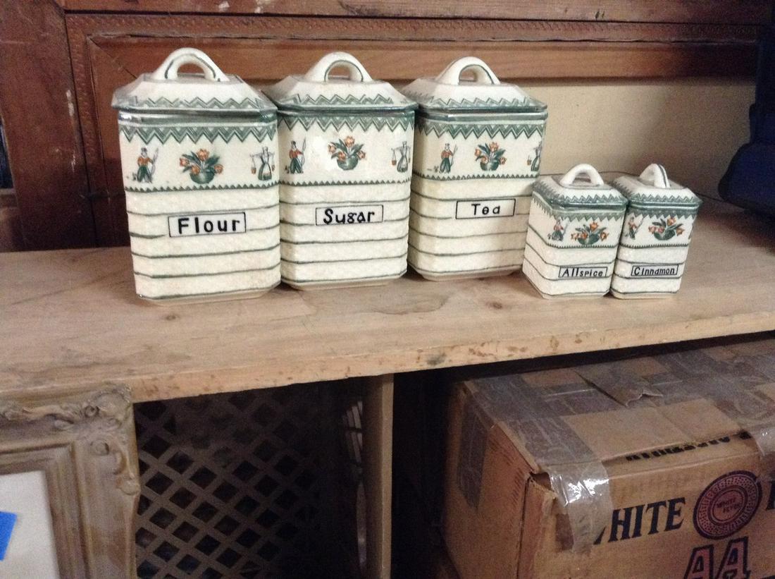 vintage hand painted japanese canister set (1 of 1)