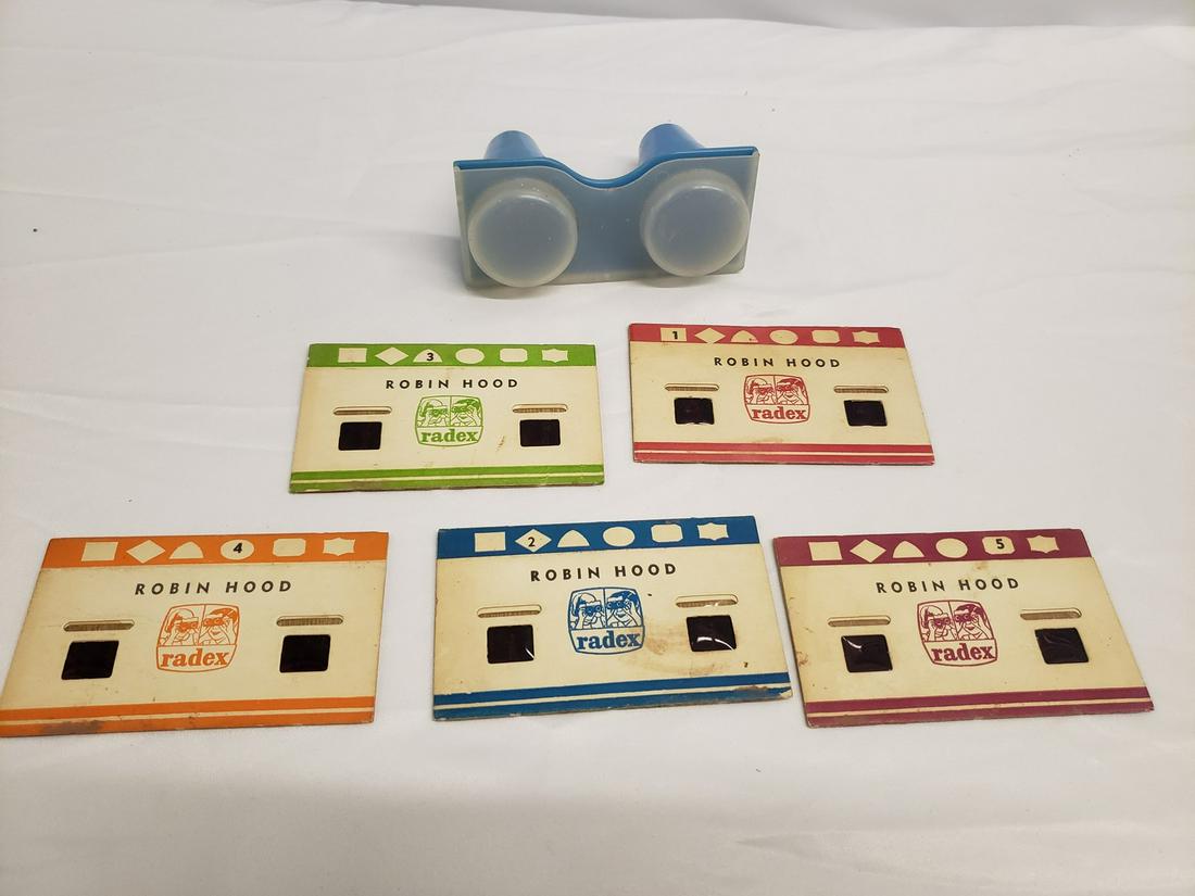 Vintage Radex view master and Robin Hood cells: Vintage Radex view master and Robin Hood cells