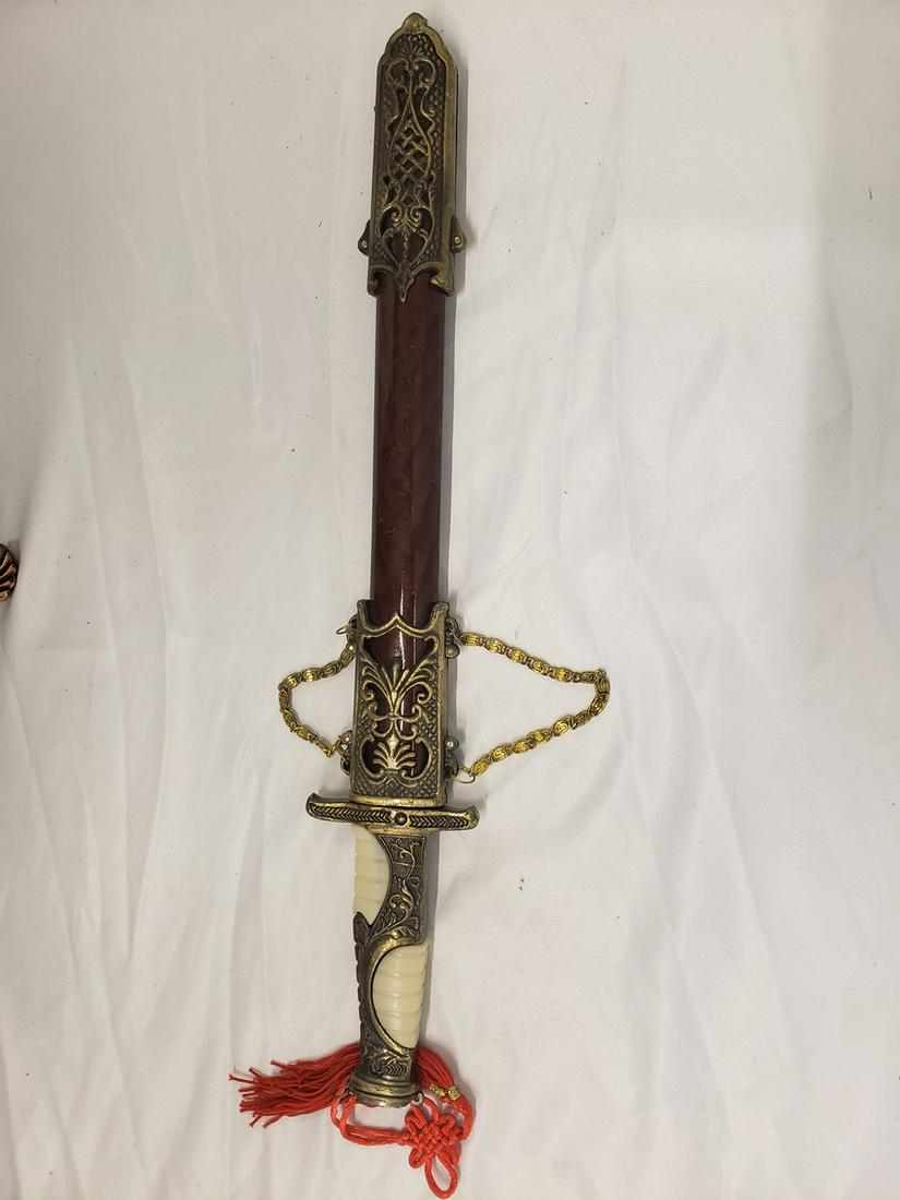 Brass and wood decorated knife (1 of 1)