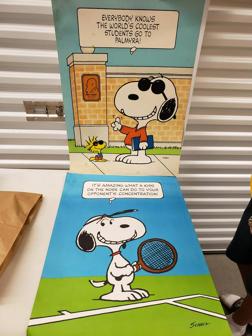 Two Snoopy by Schulz posters from 1958: Two Snoopy by Schulz posters from 1958