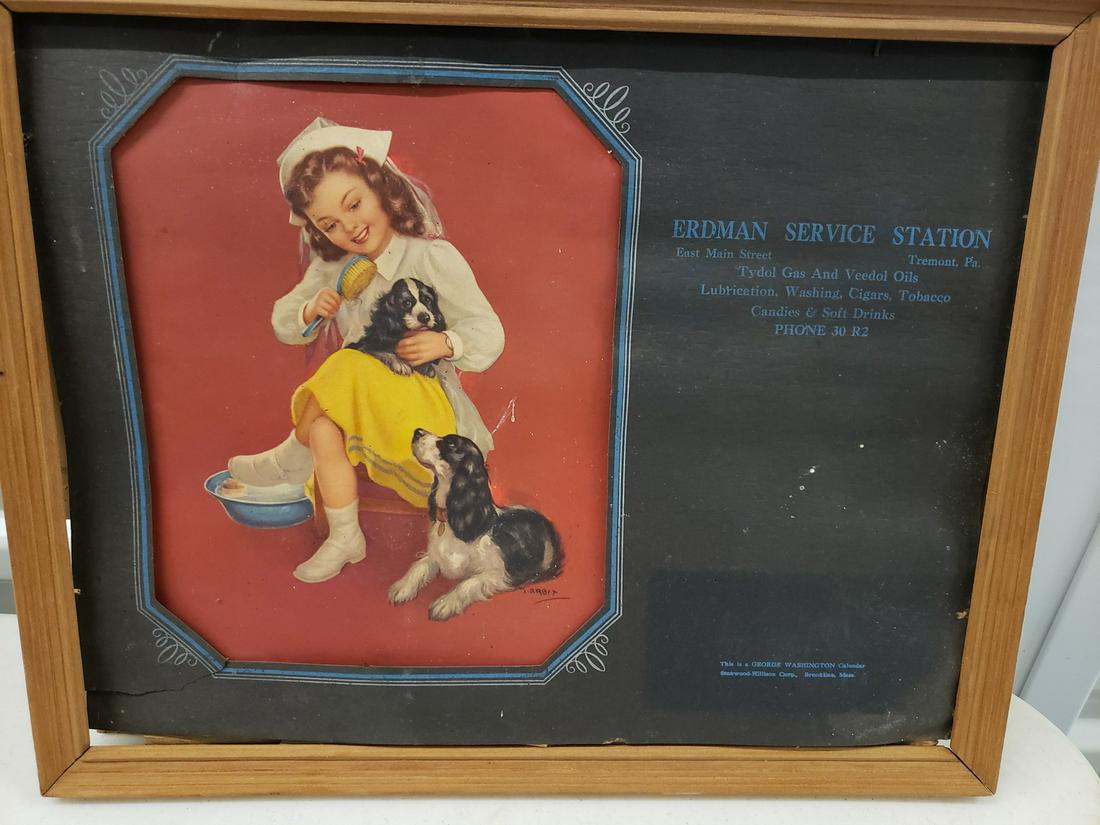 Early Erdman Service Station framed advertisement (1 of 1)