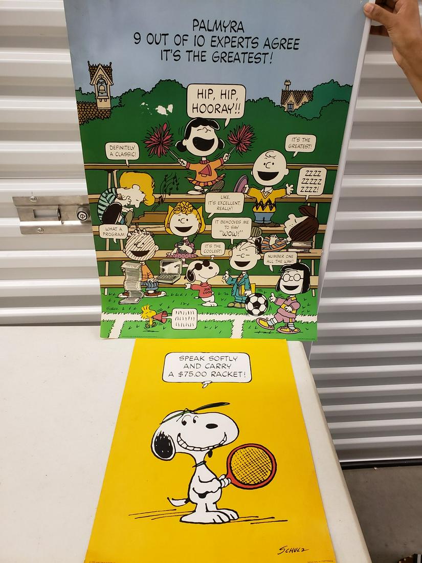 Two Snoopy by Schulz posters from 1958: Two Snoopy by Schulz posters from 1958