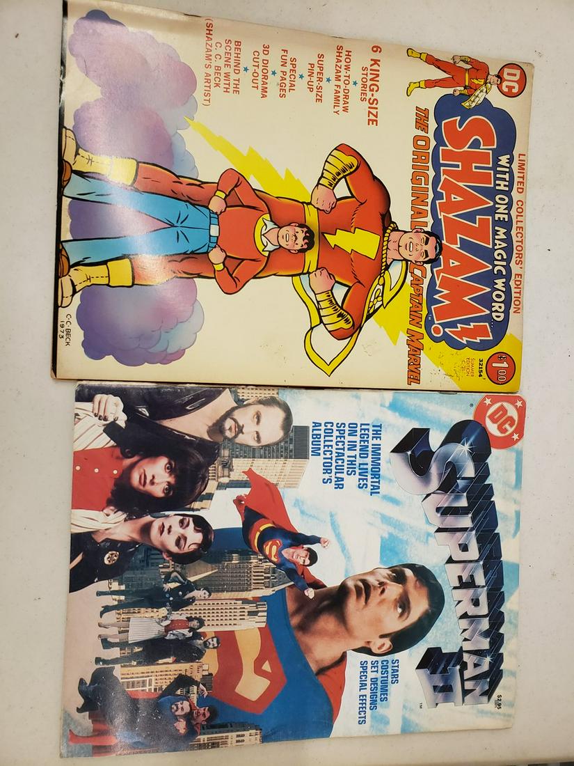 Two large DC Comics - Shazam and Superman (1 of 1)