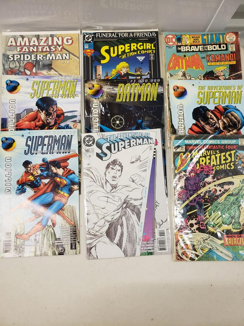 Lot of early Comics - Superman, Batman, Spider-Man: Lot of early Comics - Superman, Batman, Spider-Man