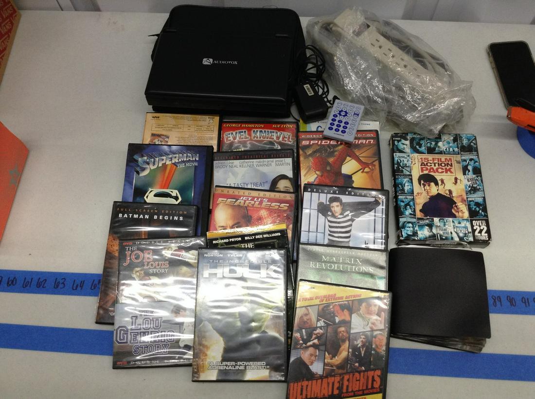 Portable DVD player and DVDs (1 of 1)