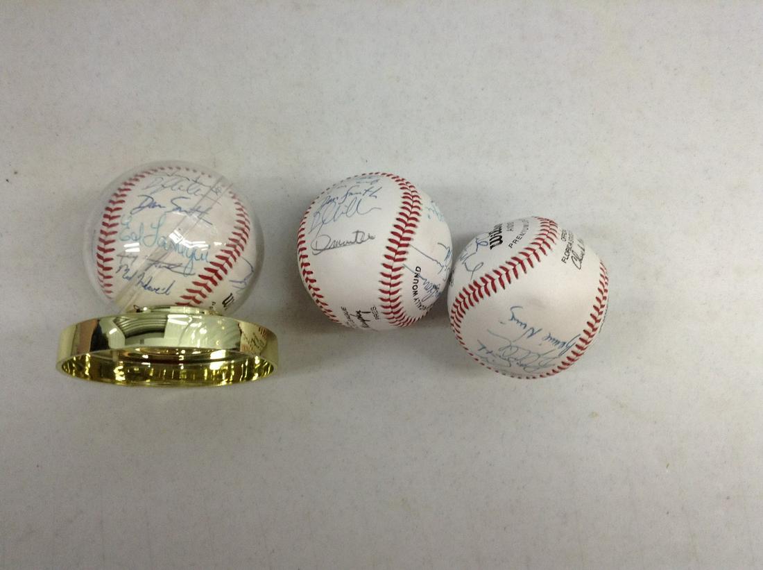 Three signed baseballs (1 of 1)