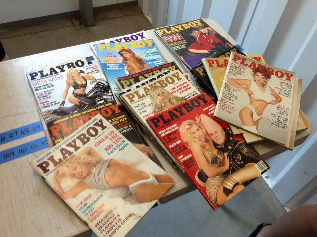 large amount of playboy magazines: large amount of playboy magazines
