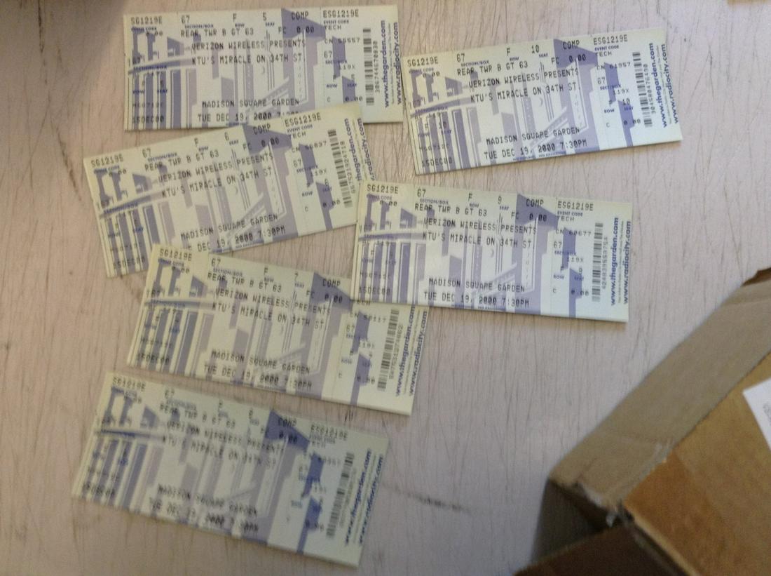 KTU's Miracle on 34th St. unused show tickets: KTU's Miracle on 34th St. unused show tickets