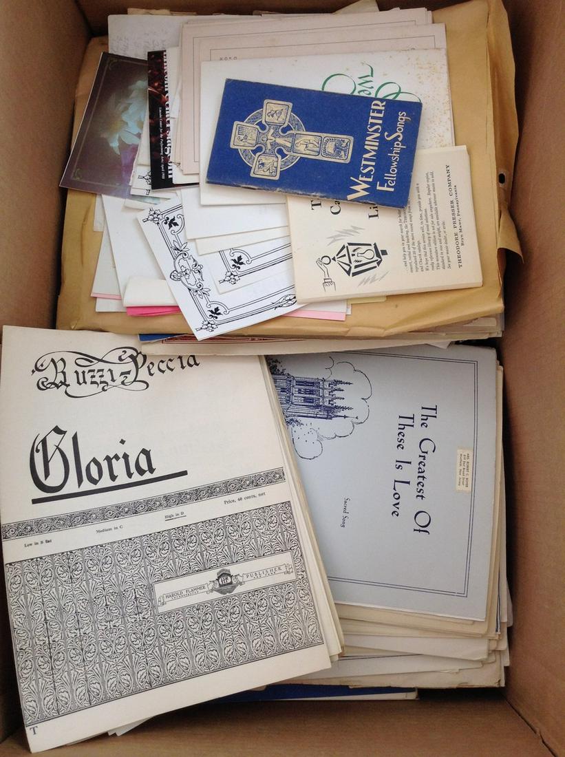 Box Full Of Various Sheet Music: Box Full Of Various Sheet Music