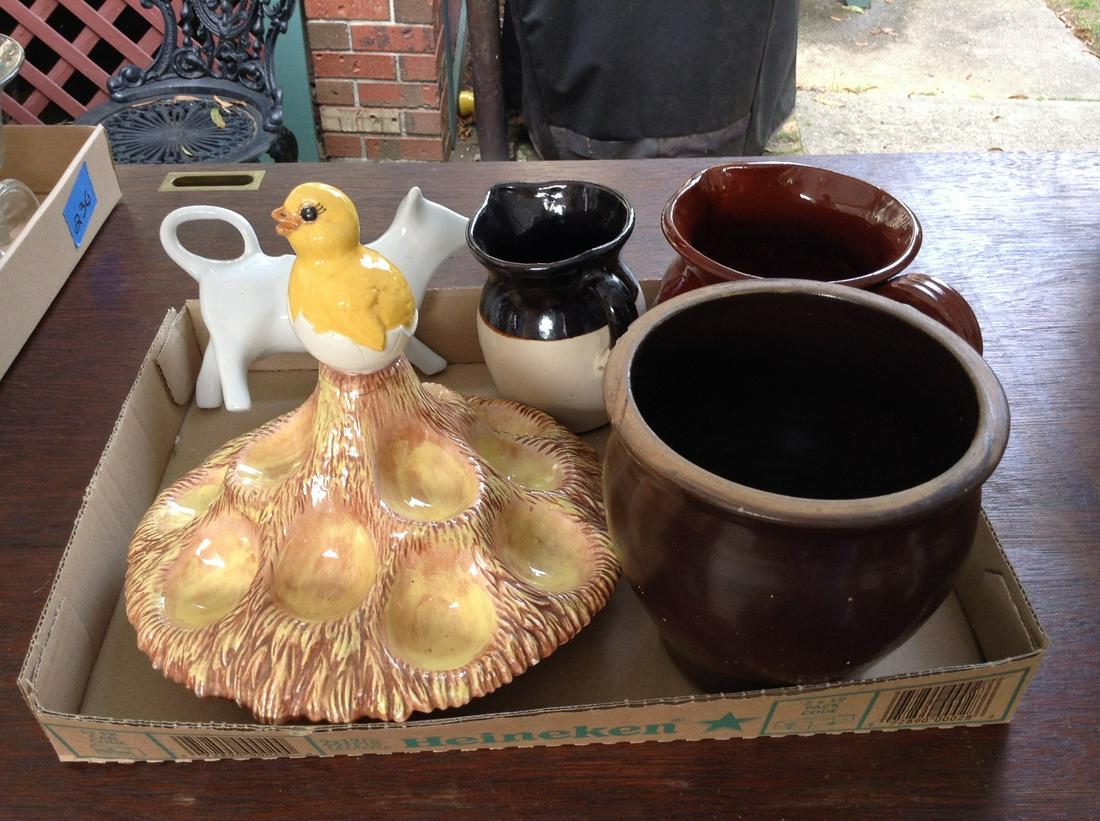 Ceramic Jugs, Creamer, Egg Holder And More (1 of 1)