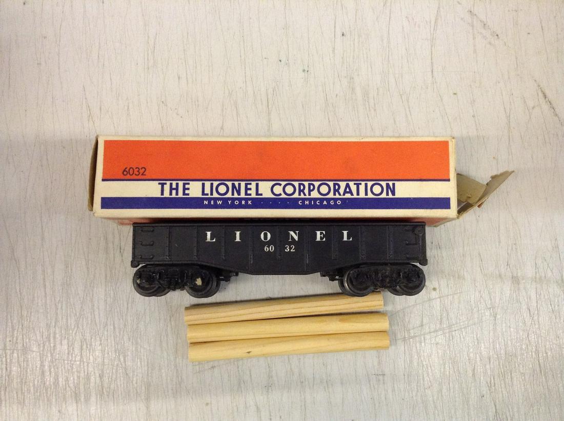 Lionel No 6032 Gondola Car In Box: Lionel No 6032 Gondola Car In Box
