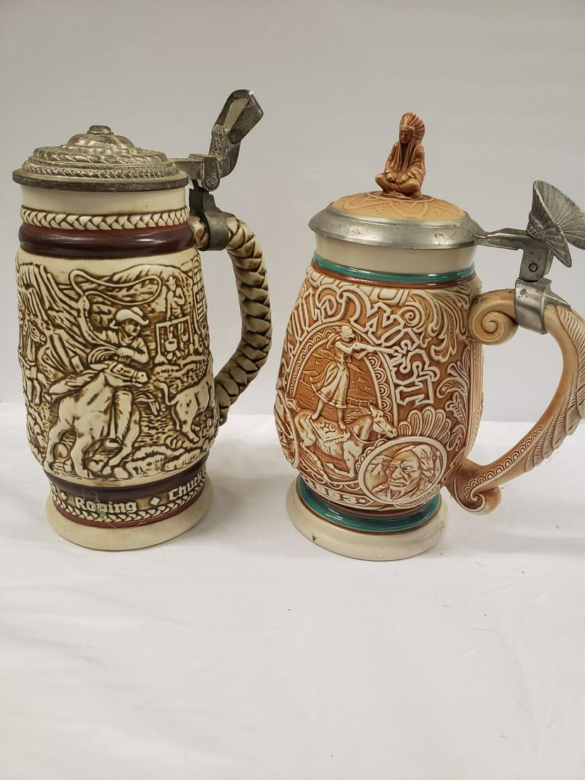 Two Avon steins - One Western and Tribute to Wild West (1 of 1)
