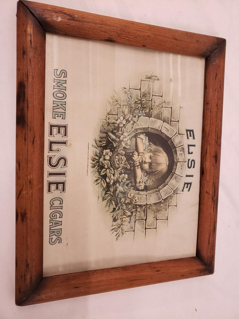 Vintage Elsie Smoke Cigar framed advertisement (1 of 1)