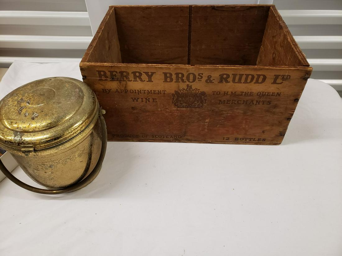Berry Bros & Rudd vintage advertising wooden box and (1 of 1)