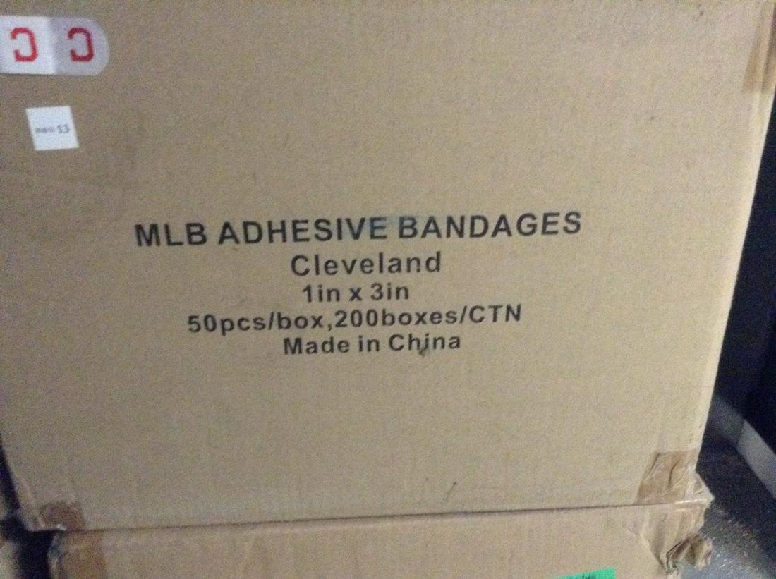 MLB Bandaids Cleveland 50 pc/box 200 boxes per case (1 of 1)
