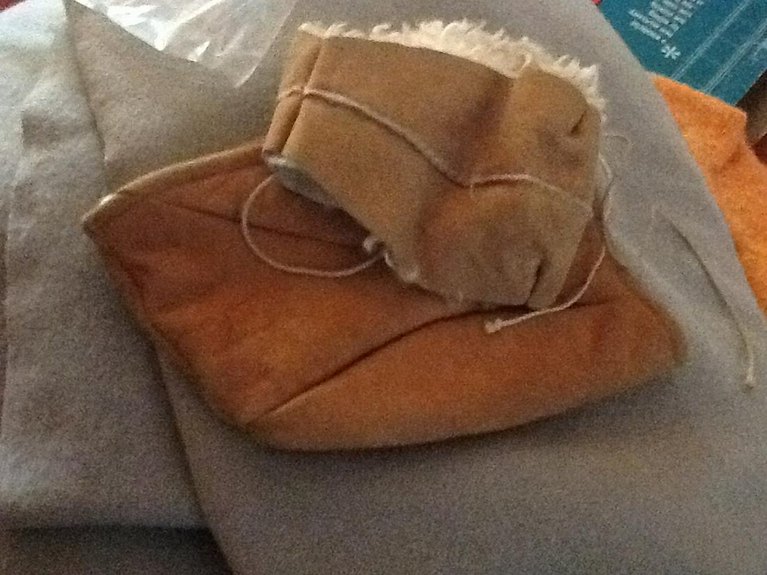 Sheep skin hat and ear warmers (1 of 1)