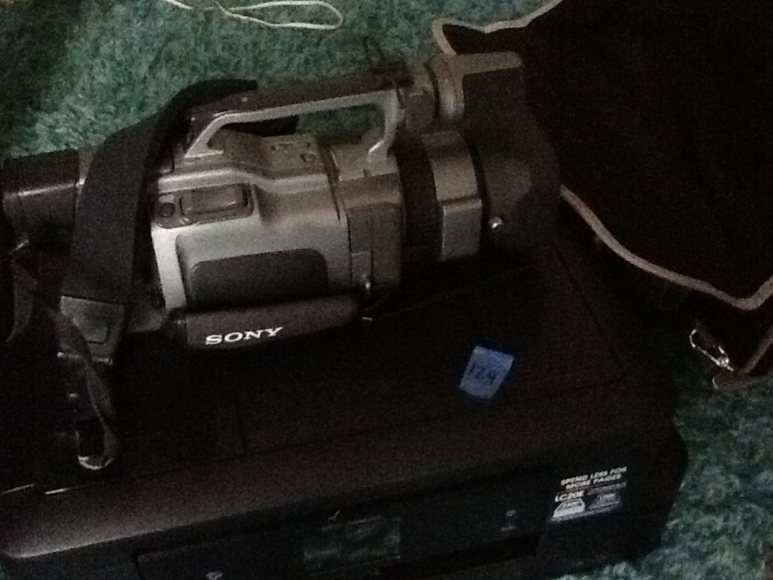 Brother printer and Sony video camera with case (1 of 1)