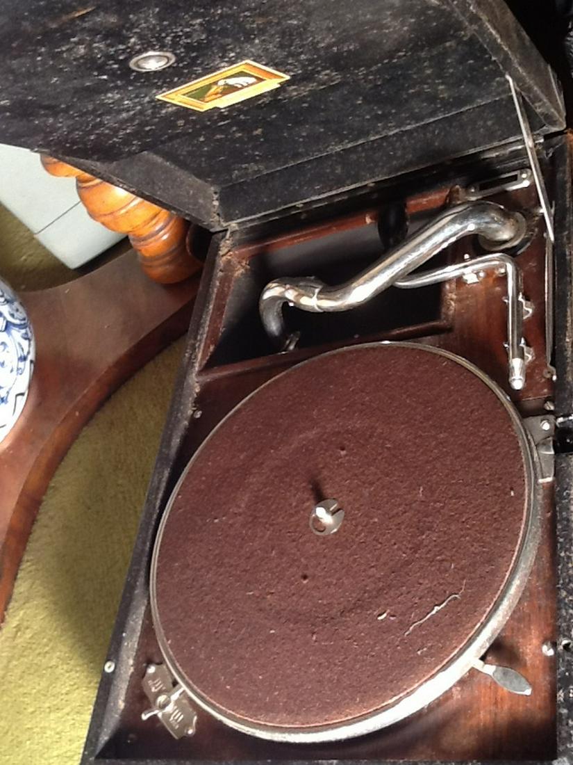 Vintage His Masters Voice record player: Vintage His Masters Voice record player