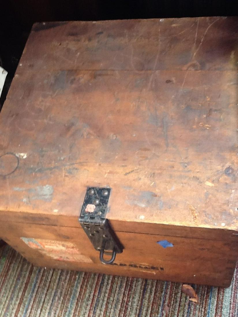 Large wooden vintage chest: Large wooden vintage chest