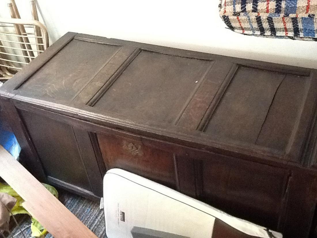 Large wooden chest: Large wooden chest - located in attic